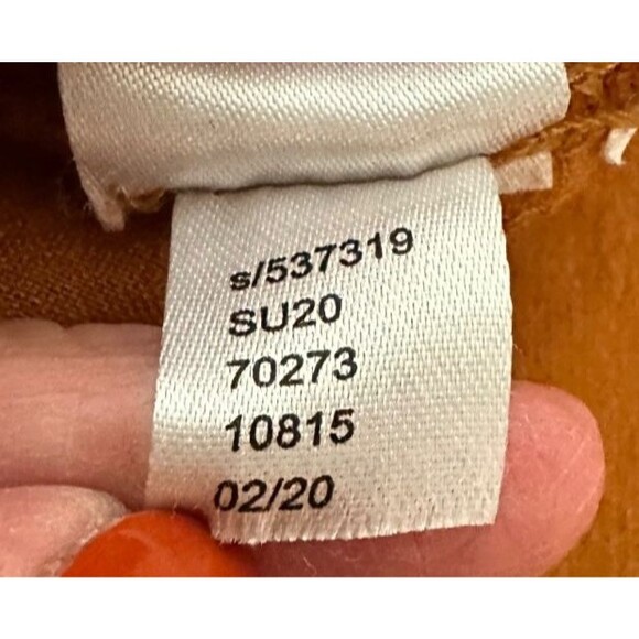 Lou & Grey Womens‎ Size Small Linen Blend Dress Oversized Pockets Rust Orange - Picture 10 of 10